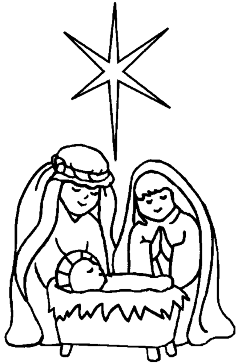 Manger Scene Coloring ClipArt Best