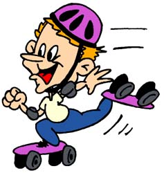 Disco Roller Skating Clipart