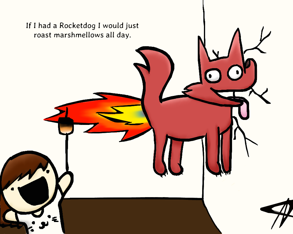 Rocket Dog — Rocketdog doodle! :D Me and Rocketdog would just...