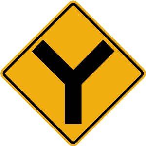 Amazon.com - Street & Traffic Sign Wall Decals - Y Intersection ...