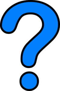 Blue question mark clipart