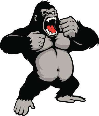 Gorilla King Clip Art, Vector Images & Illustrations