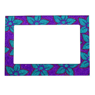 Purple Flower Magnetic Picture Frames | Zazzle
