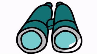 binoculars cartoon illustration hand drawn animation transparent ...