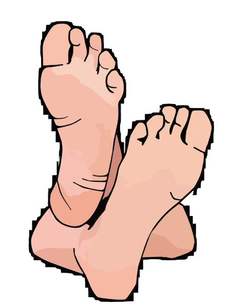 People with barefeet clipart