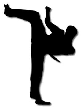 Martial Arts Female Silhouette Karate Clipart Silhouette