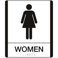 UNICOR Shopping: Women's Restroom Sign, 8" x 6"