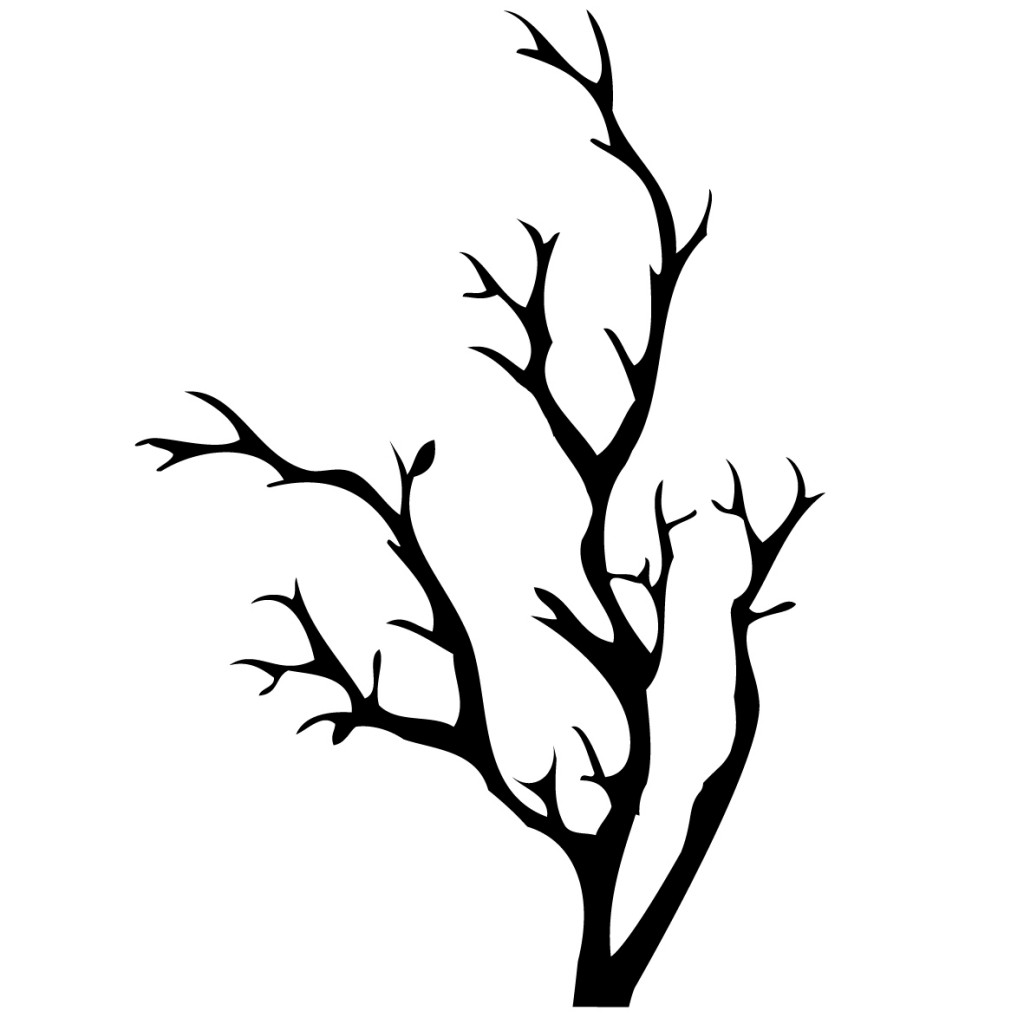 Tree clipart black and white no leaves