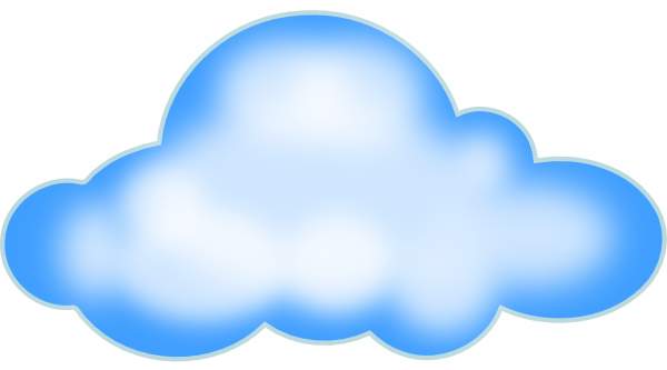 Clipart blue and white cartoon dot people with cloud computing ...