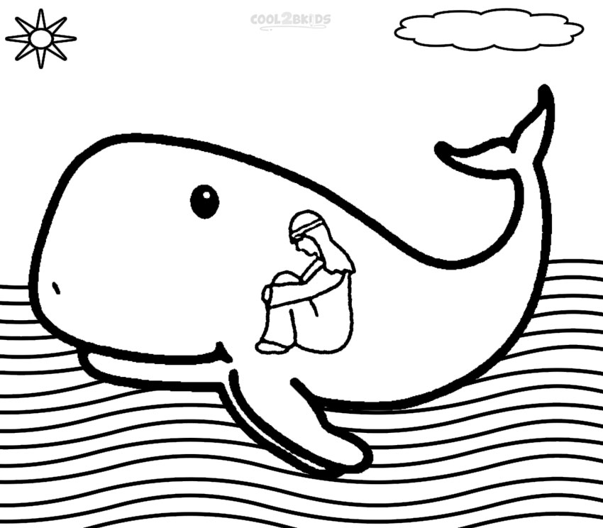 Jonah And The Whale Coloring Page : Coloring - Kids Coloring Pages
