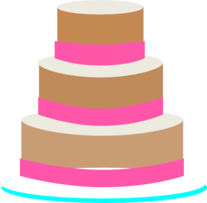 Pink Wedding Cake Clipart