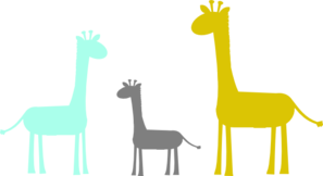 Baby Giraffe Family Clip Art - vector clip art online ...