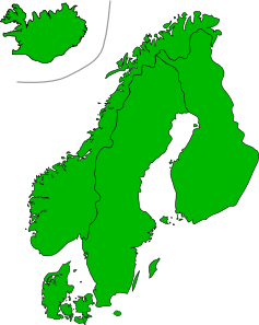 Map Of Scandinavia clip art Free Vector