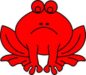 Red Misbehavior Frog clip art - vector clip art online, royalty ...