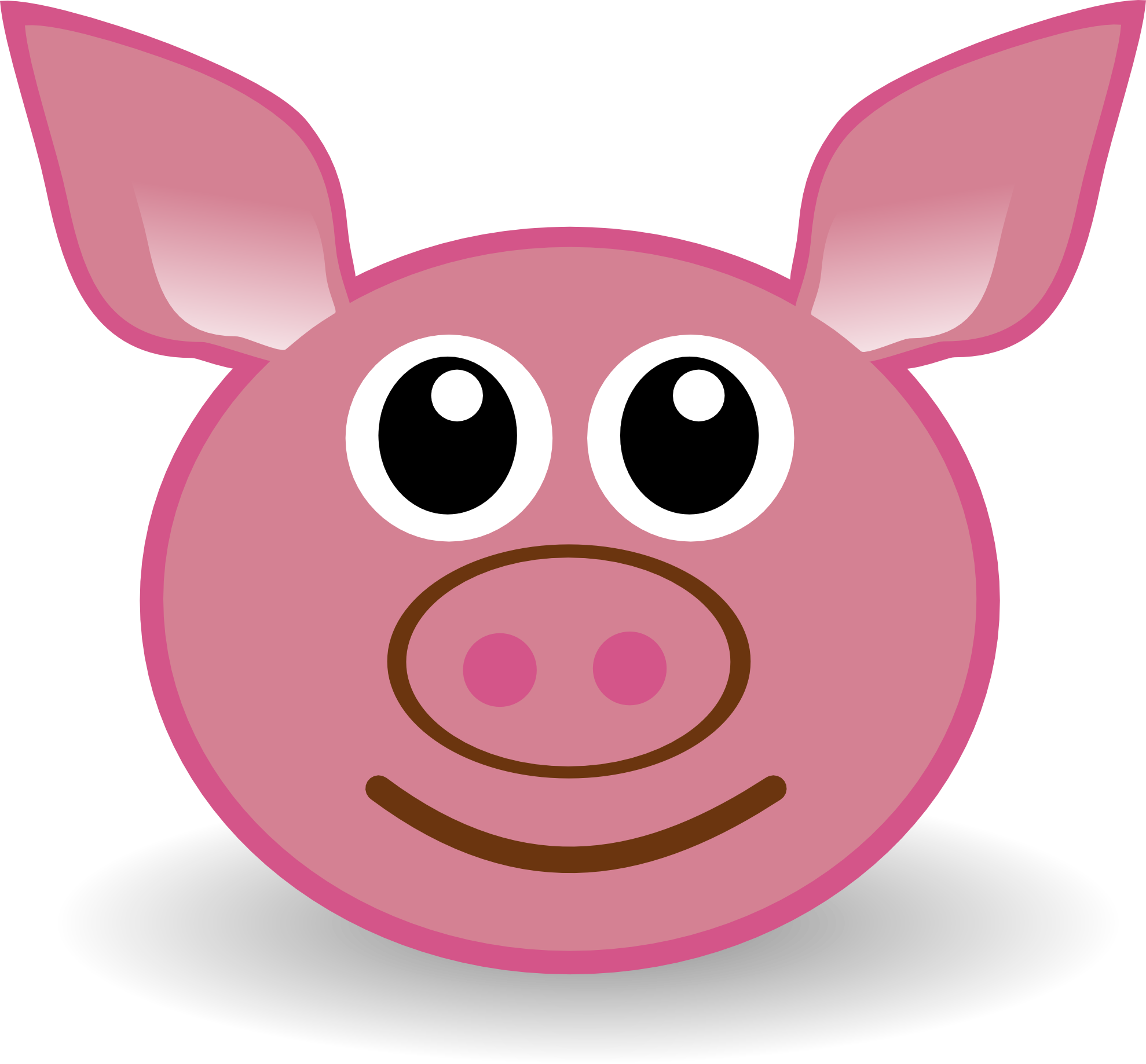 pig face cartoon pink SVG