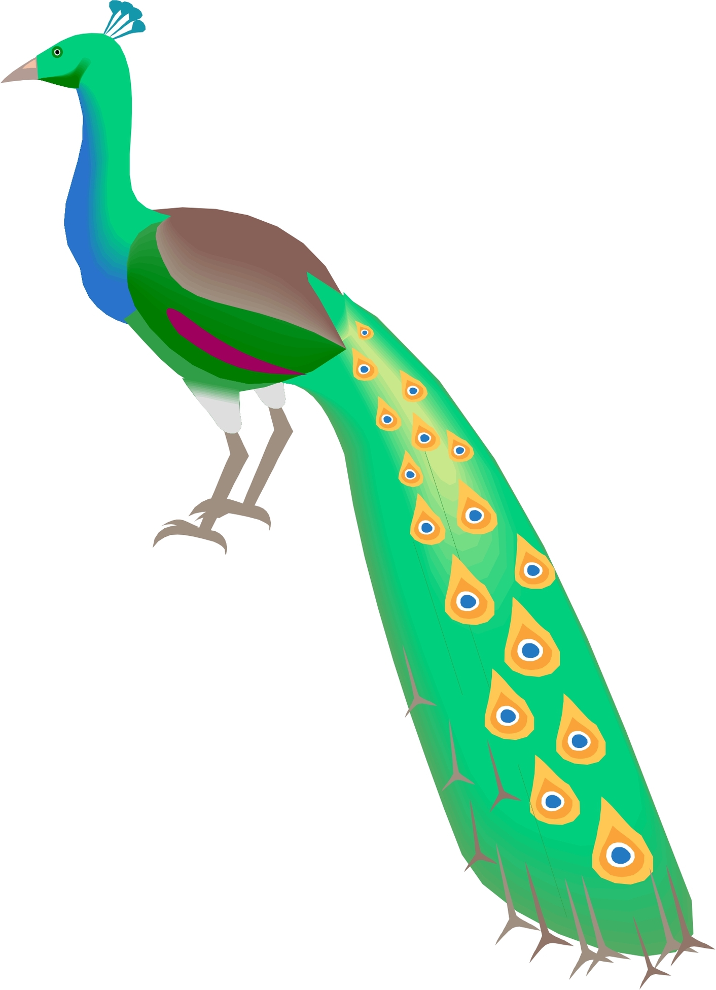 Peacock Cartoon Clipart - Free to use Clip Art Resource