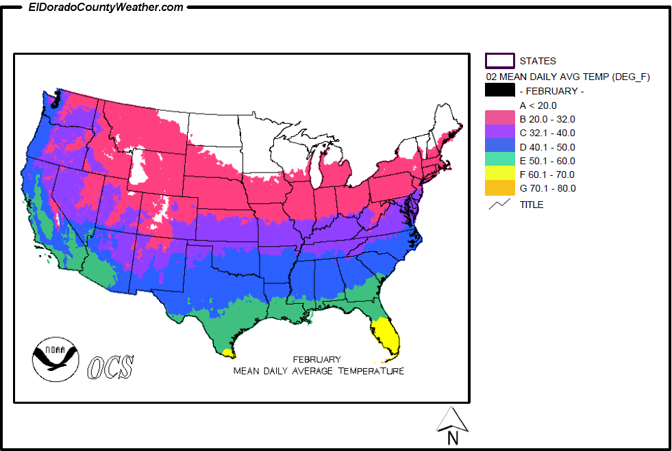 United States Yearly Annual Mean Daily Average Temperature for ...