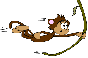 Swinging Monkey Cartoon - Free Clipart Images