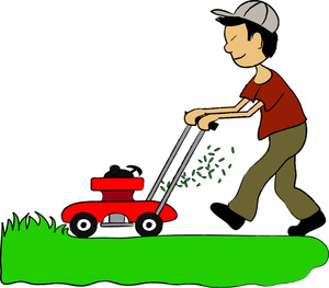 Boy doing chores clipart