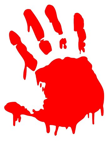 Amazon.com: BLOODY ZOMBIE HAND PRINT(Right Hand) - 5.5" RED (IKON ...