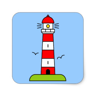 Cartoon Lighthouse Stickers | Zazzle