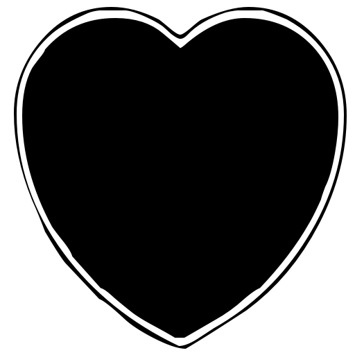 Black heart 55 icon - Free black heart icons