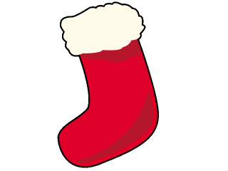 Red christmas stocking clipart