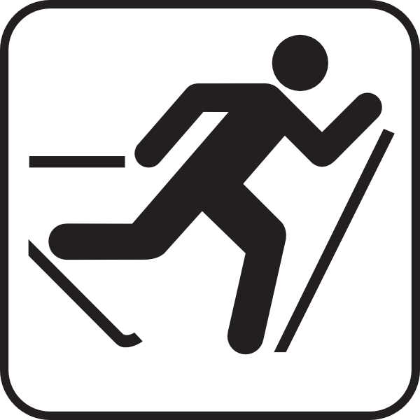 Cross country skiing clipart