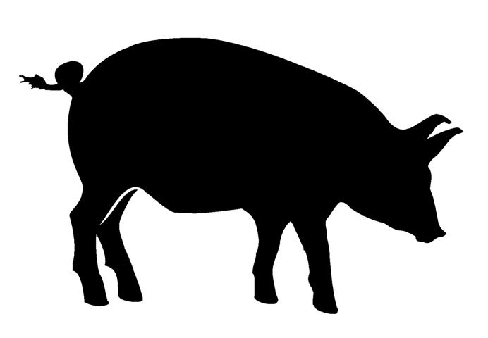 Pig Silhouette 1 Decal Sticker