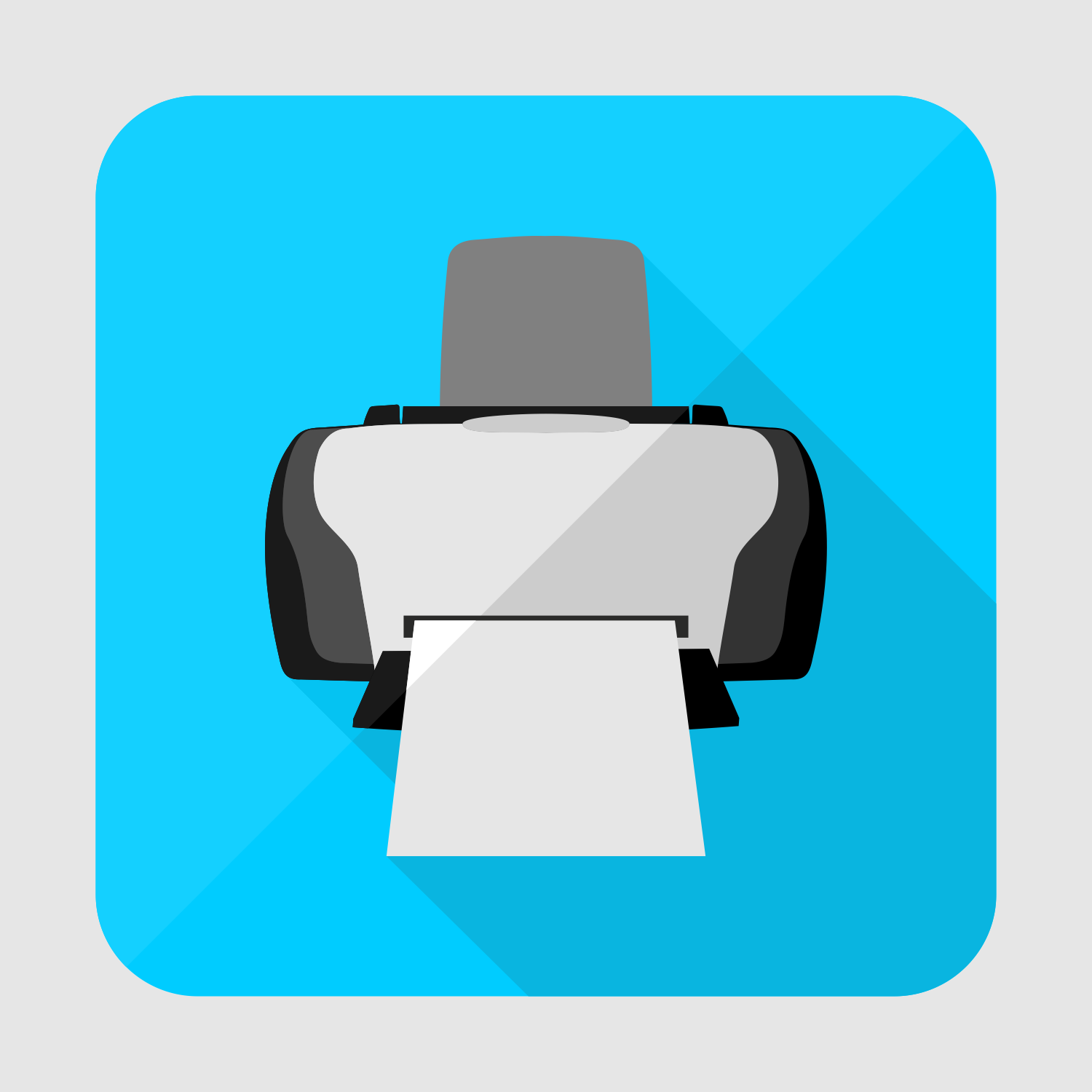 Vector for free use: Flat printer icon