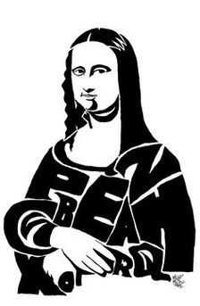 Mona Lisa Black And White Print Clipart - Free to use Clip Art ...