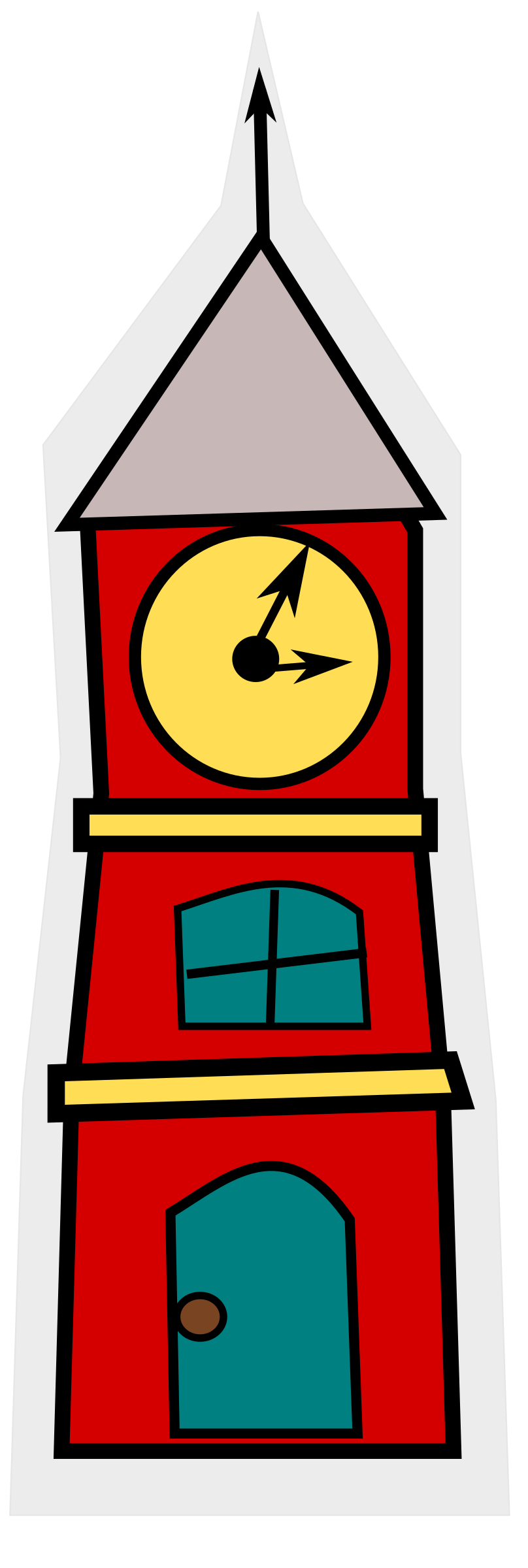 Tower clock clipart