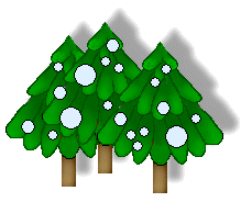 Tree Clip Art - Stylized Trees With Snow - Trees in Snow