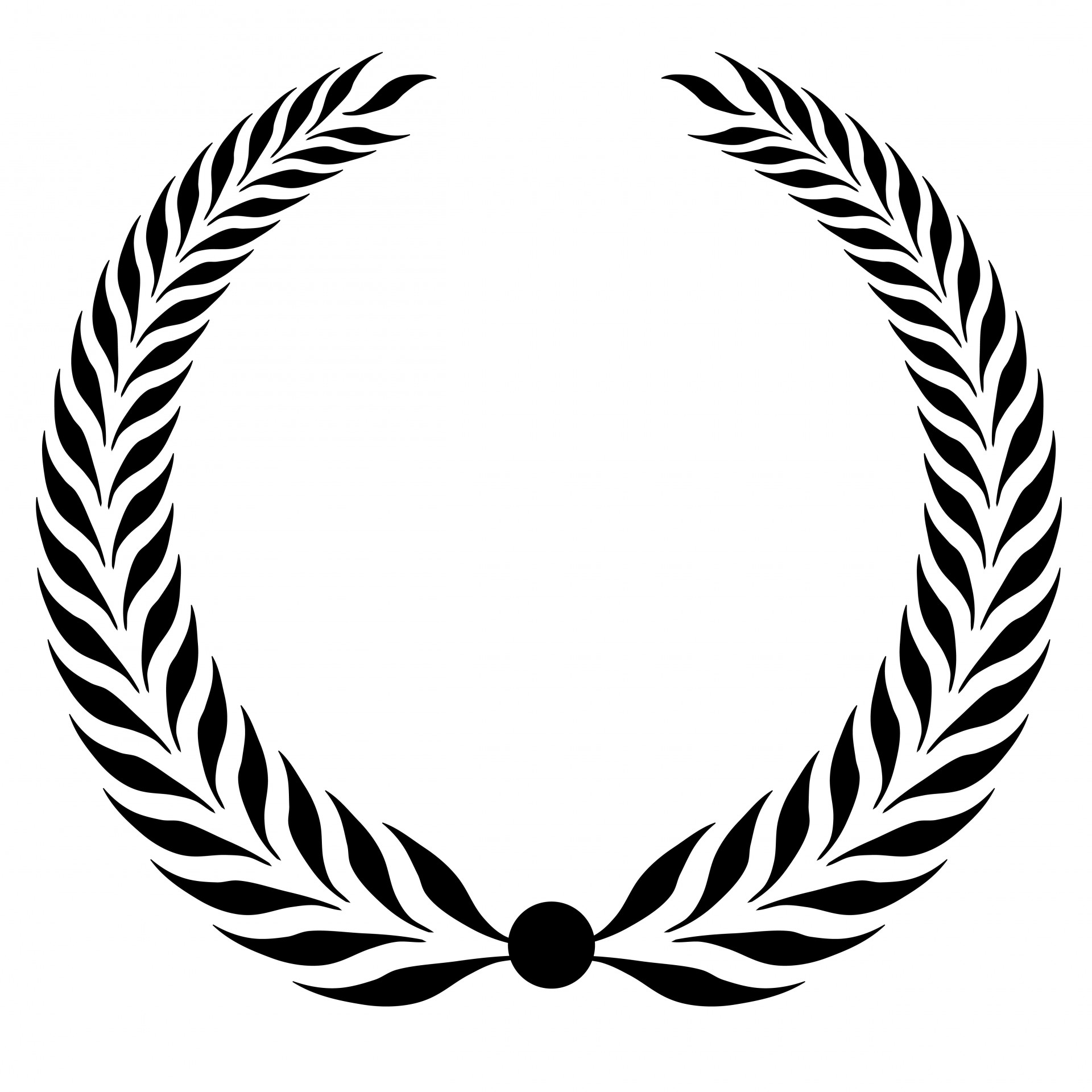 Laurel Wreath Clipart Black Free Stock Photo - Public Domain Pictures