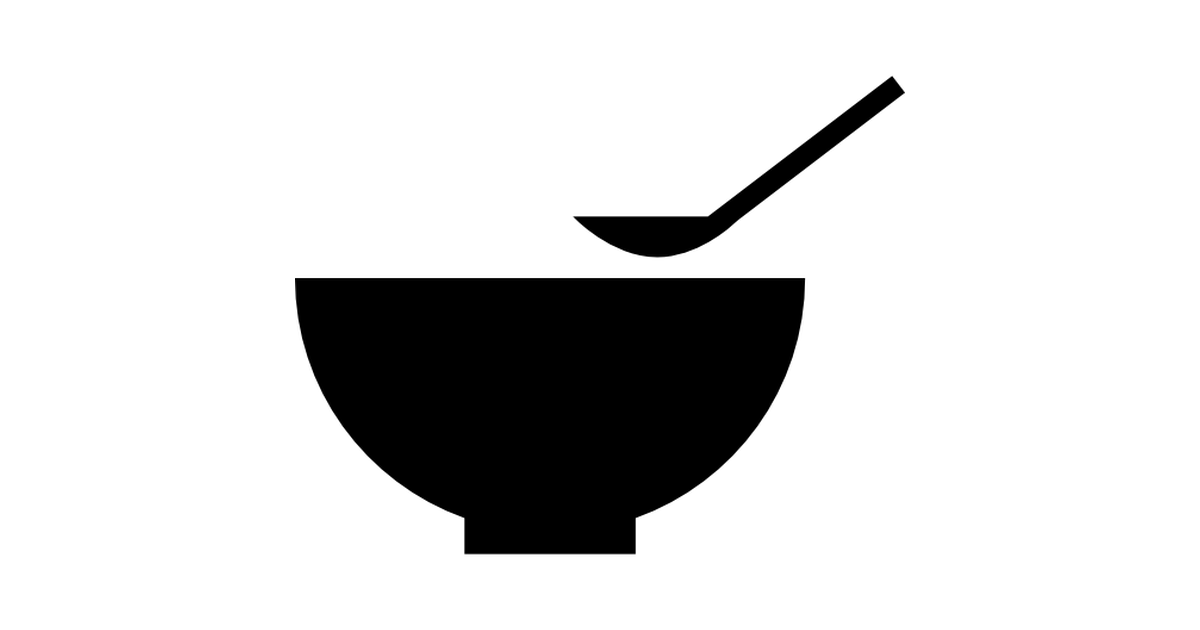 Bowl and spoon - Free food icons