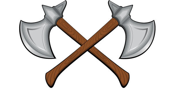 Axes Crossed Vector | 123Freevectors