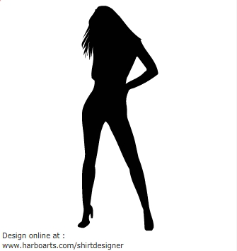 Sexy Girl Silhouette Clipart