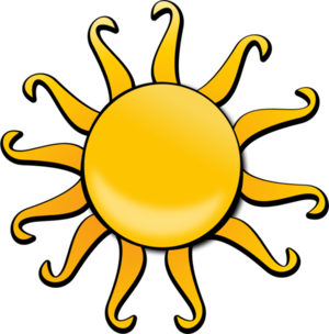 Cartoon Sun - vector Clip Art