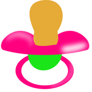 Pink And Green Pacifier Clip Art - vector clip art ...