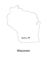 Wisconsin State Map with Capital Printable (Pre-K - 12th Grade ...