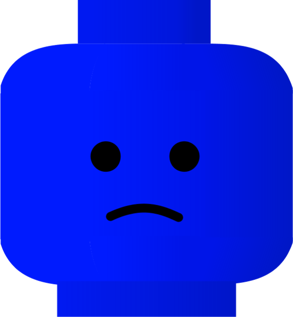 LEGO smiley sad - vector Clip Art