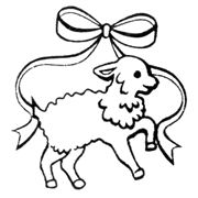 cute sheep with ribbon stamp kawaii - Stamps - Stationery - kawaii ...