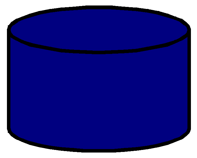 Clipart Database Objects Dark Blue Database