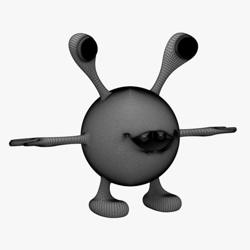 Cartoon Alien 002 RIGGED T POSE 3D Model rigged MAX | CGTrader.com