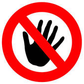 Clipart do not touch