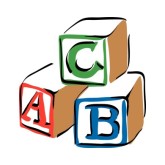 Abc block letters clipart