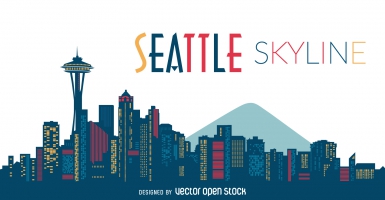 Seattle skyline free vector graphic art free download (found 904 ...