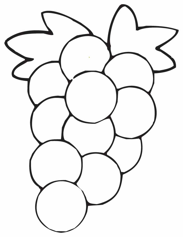 New Grapes Coloring Page 65 On Line Drawings with Grapes Coloring ...