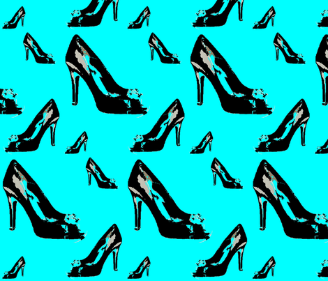 Shoes2 in Tiffany Blue wallpaper - stickelberry - Spoonflower