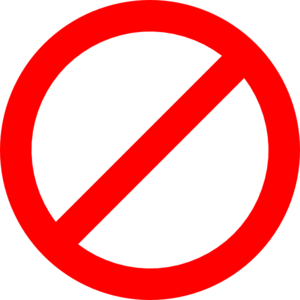 No symbol clip art